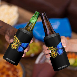 Sunflower Butterfly Ukraine Flag 4 in 1 Can Cooler Tumbler TS10 Print Your Wear