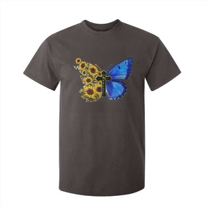 Sunflower Butterfly Ukraine Flag T Shirt For Kid TS10 Dark Chocolate Print Your Wear