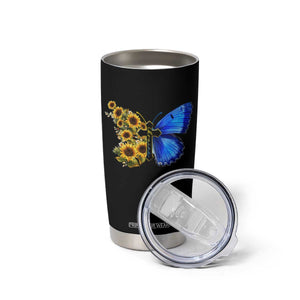 Sunflower Butterfly Ukraine Flag Tumbler Cup TS10 Print Your Wear
