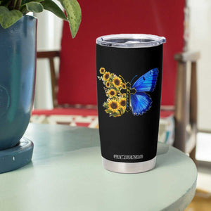 Sunflower Butterfly Ukraine Flag Tumbler Cup TS10 Print Your Wear