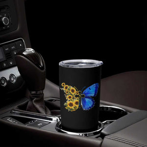 Sunflower Butterfly Ukraine Flag Tumbler Cup TS10 Print Your Wear
