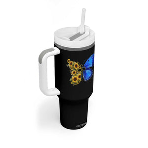 Sunflower Butterfly Ukraine Flag Tumbler With Handle TS10 Print Your Wear