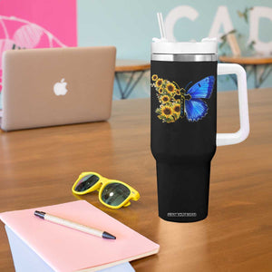 Sunflower Butterfly Ukraine Flag Tumbler With Handle TS10 Print Your Wear