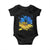 Ukraine Sunflower Ukrainian Flag Baby Onesie TS10 Black Print Your Wear