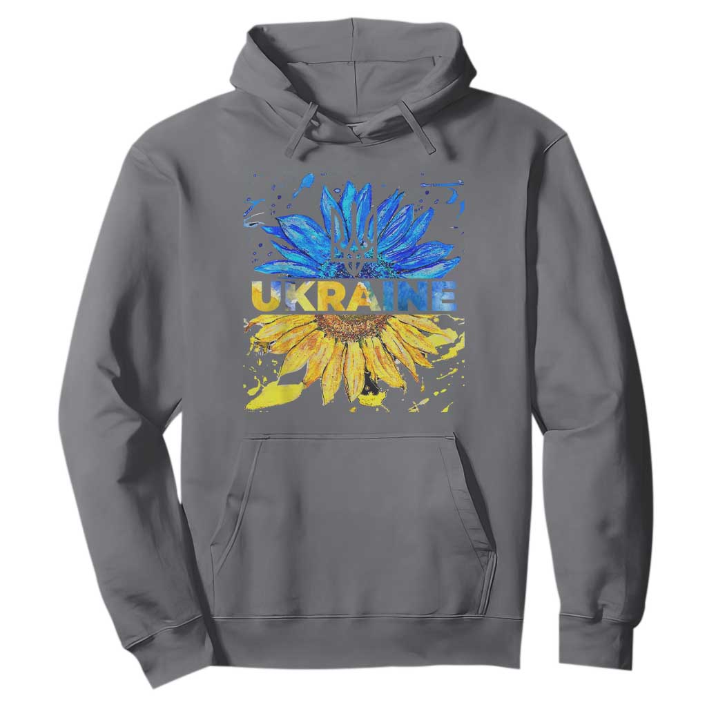 Ukraine Sunflower Ukrainian Flag Hoodie TS10 Charcoal Print Your Wear