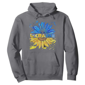 Ukraine Sunflower Ukrainian Flag Hoodie TS10 Charcoal Print Your Wear