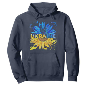 Ukraine Sunflower Ukrainian Flag Hoodie TS10 Navy Print Your Wear