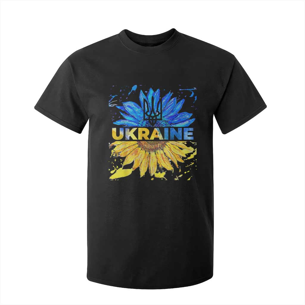 Ukraine Sunflower Ukrainian Flag T Shirt For Kid TS10 Black Print Your Wear