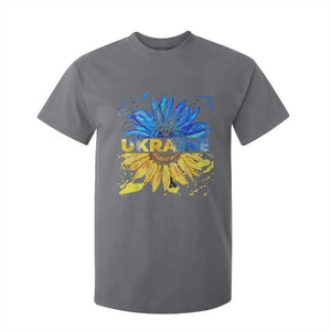 Ukraine Sunflower Ukrainian Flag T Shirt For Kid TS10 Charcoal Print Your Wear