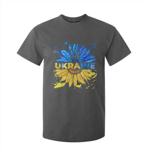 Ukraine Sunflower Ukrainian Flag T Shirt For Kid TS10 Dark Heather Print Your Wear