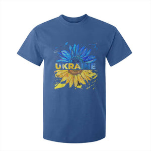 Ukraine Sunflower Ukrainian Flag T Shirt For Kid TS10 Royal Blue Print Your Wear