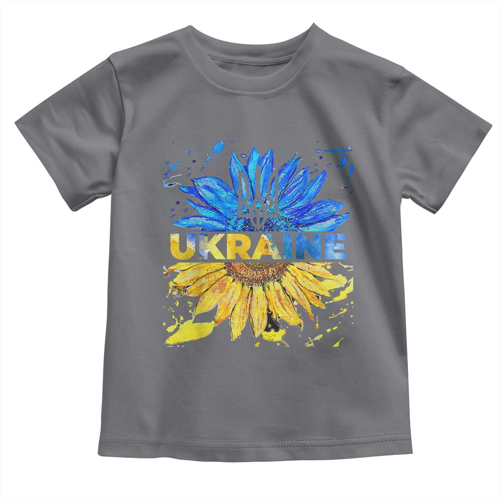 Ukraine Sunflower Ukrainian Flag Toddler T Shirt TS10 Charcoal Print Your Wear