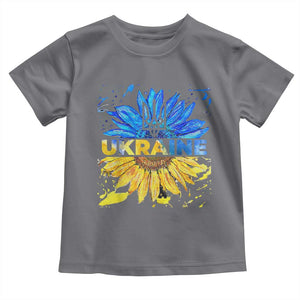 Ukraine Sunflower Ukrainian Flag Toddler T Shirt TS10 Charcoal Print Your Wear