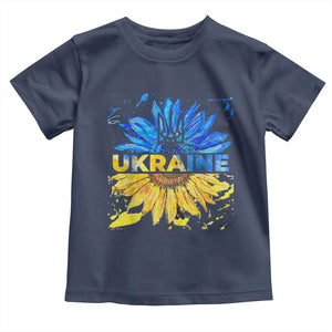Ukraine Sunflower Ukrainian Flag Toddler T Shirt TS10 Navy Print Your Wear