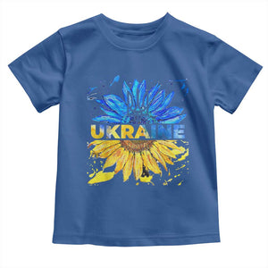 Ukraine Sunflower Ukrainian Flag Toddler T Shirt TS10 Royal Blue Print Your Wear