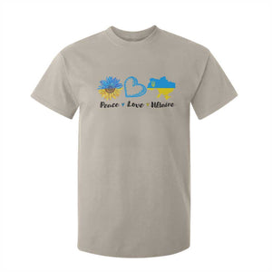 Peace Love Ukraine Sunflower Flag T Shirt For Kid TS10 Sand Print Your Wear