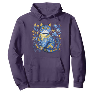 Ukraine Cat Floral Vintage Ukrainian Flag Hoodie TS10 Purple Print Your Wear