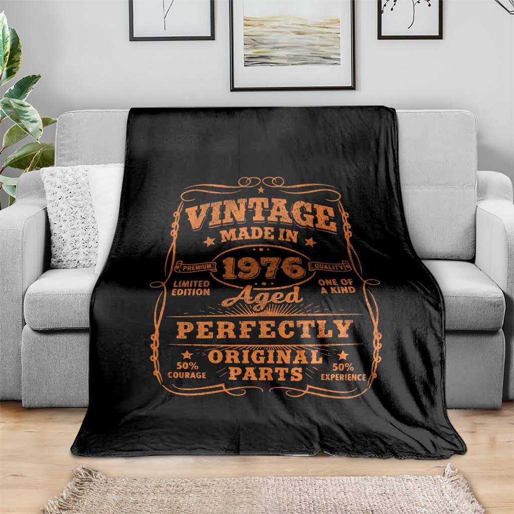Vintage 50 Birthday Throw Blanket 50yr 1976 50th Birthday TS10 Print Your Wear