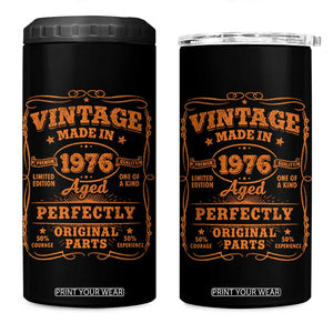 Vintage 50 Birthday 4 in 1 Can Cooler Tumbler 50yr 1976 50th Birthday TS10 One Size: 16 oz Black Print Your Wear