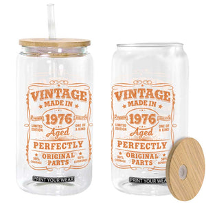 Vintage 50 Birthday Glass Can 50yr 1976 50th Birthday TS10 Print Your Wear