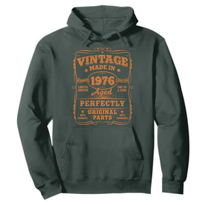 Vintage 50 Birthday Hoodie 50yr 1976 50th Birthday TS10 Dark Forest Green Print Your Wear