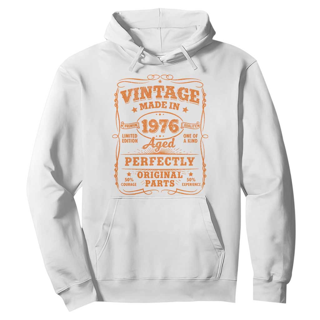 Vintage 50 Birthday Hoodie 50yr 1976 50th Birthday TS10 White Print Your Wear