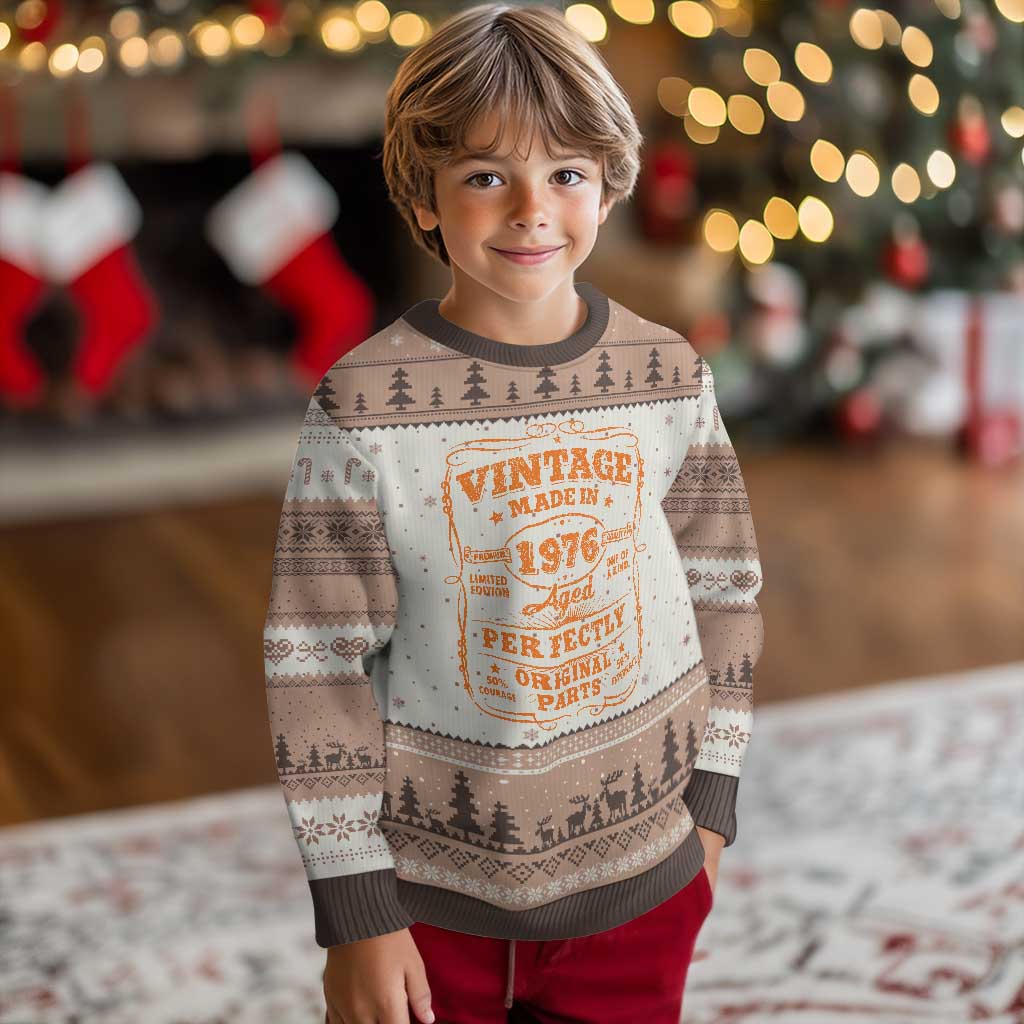 Vintage 50 Birthday Ugly Christmas Sweater 50yr 1976 50th Birthday TS10 Mocha Mousse Print Your Wear