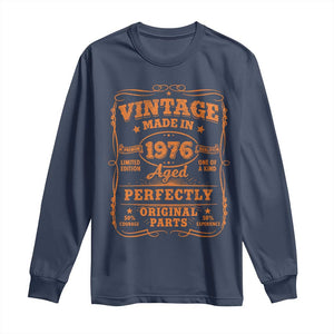 Vintage 50 Birthday Long Sleeve Shirt 50yr 1976 50th Birthday TS10 Navy Print Your Wear