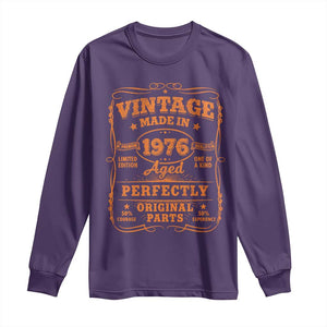 Vintage 50 Birthday Long Sleeve Shirt 50yr 1976 50th Birthday TS10 Purple Print Your Wear