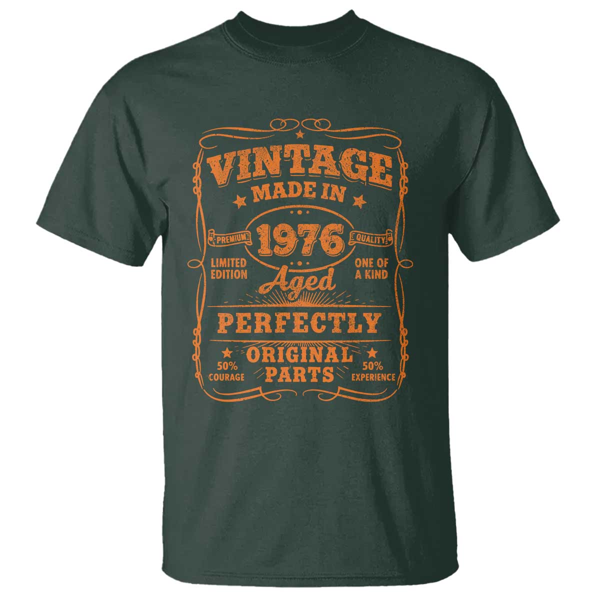 Vintage 50 Birthday T Shirt 50yr 1976 50th Birthday TS10 Dark Forest Green Print Your Wear