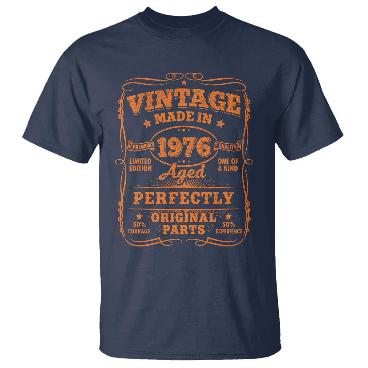 Vintage 50 Birthday T Shirt 50yr 1976 50th Birthday TS10 Navy Print Your Wear