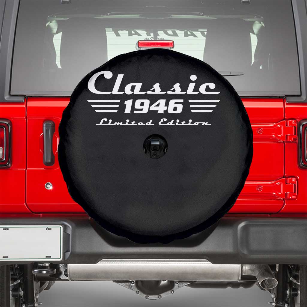 Classic 1946 Birthday Spare Tire Cover 80yr 80th Birthday TS10 Black Print Your Wear