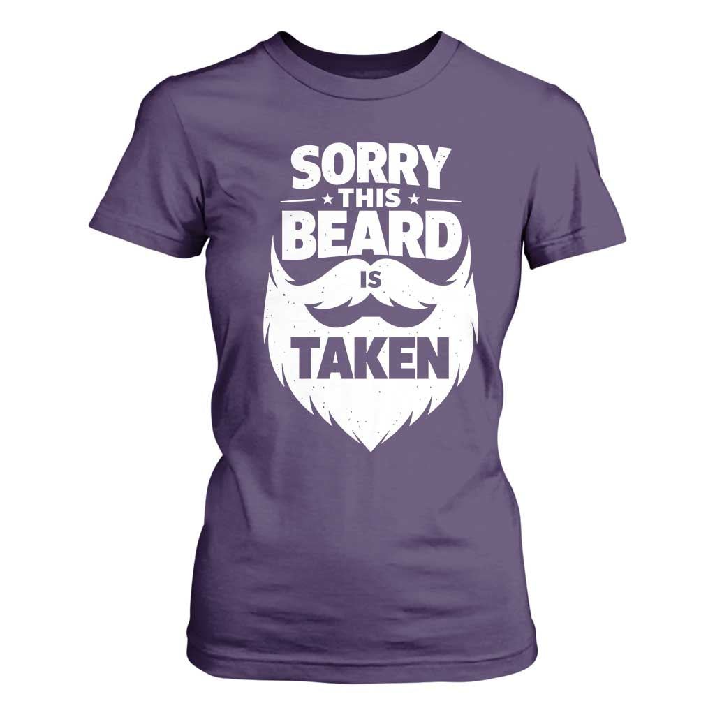 Sorry This Beard Is Taken T Shirt For Women Valentines Day For Him Dad TS10 Purple Print Your Wear