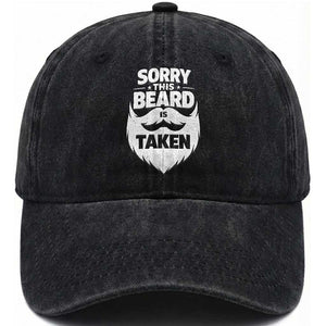Sorry This Beard Is Taken Washed Cotton Baseball Cap Valentines Day For Him Dad TS10 Print Your Wear