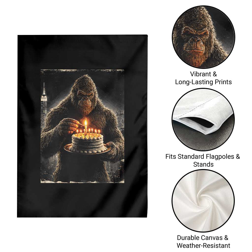 Funny Birthday Bigfoot Garden Flag Sasquatsch Bday Party Vintage Graphic Japanese Art TS10 Print Your Wear
