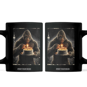 Funny Birthday Bigfoot Coffee Mug Sasquatsch Bday Party Vintage Graphic Japanese Art TS10 Black Print Your Wear
