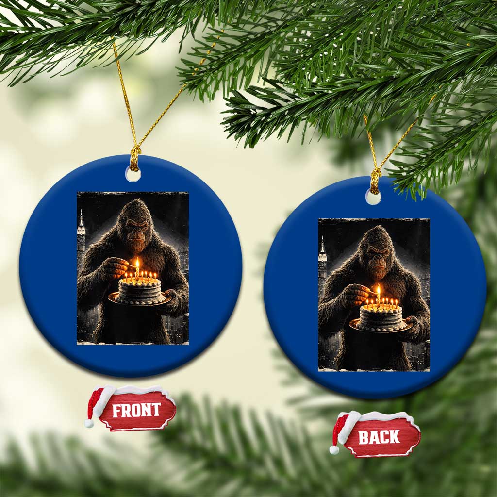 Funny Birthday Bigfoot Ceramic Ornament Sasquatsch Bday Party Vintage Graphic Japanese Art TS10 1pc Blue Print Your Wear