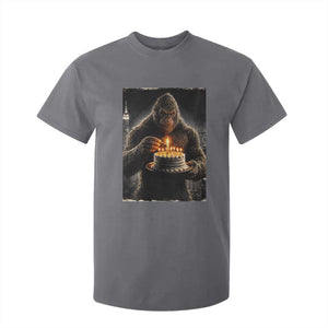 Funny Birthday Bigfoot T Shirt For Kid Sasquatsch Bday Party Vintage Graphic Japanese Art TS10 Charcoal Print Your Wear