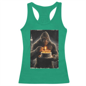 Funny Birthday Bigfoot Racerback Tank Top Sasquatsch Bday Party Vintage Graphic Japanese Art TS10 Irish Green Print Your Wear