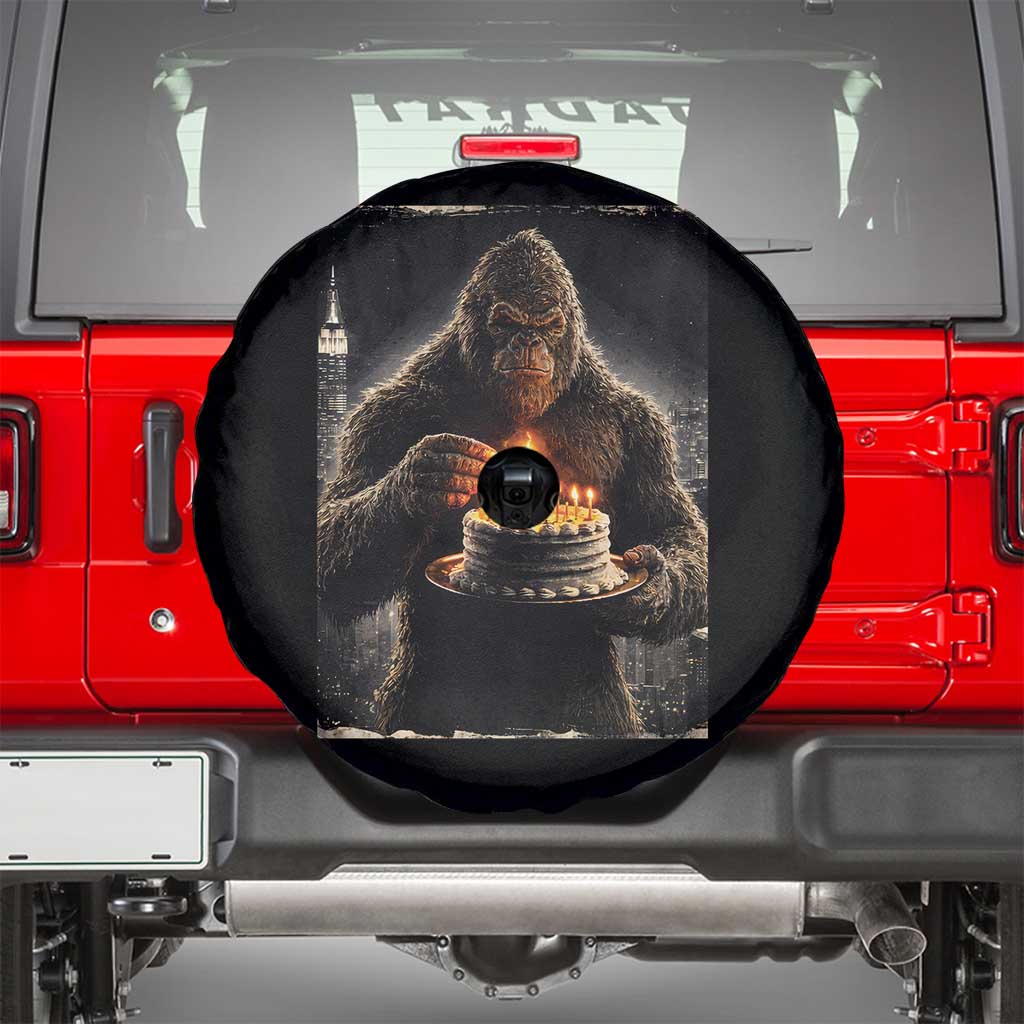 Funny Birthday Bigfoot Spare Tire Cover Sasquatsch Bday Party Vintage Graphic Japanese Art TS10 Black Print Your Wear