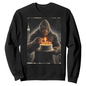 Funny Birthday Bigfoot Sweatshirt Sasquatsch Bday Party Vintage Graphic Japanese Art TS10 Black Print Your Wear