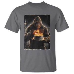 Funny Birthday Bigfoot T Shirt Sasquatsch Bday Party Vintage Graphic Japanese Art TS10 Charcoal Print Your Wear