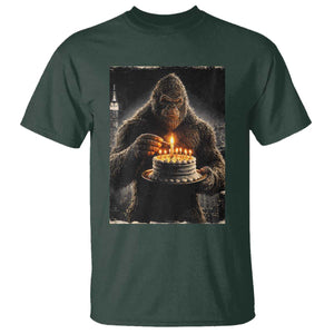 Funny Birthday Bigfoot T Shirt Sasquatsch Bday Party Vintage Graphic Japanese Art TS10 Dark Forest Green Print Your Wear
