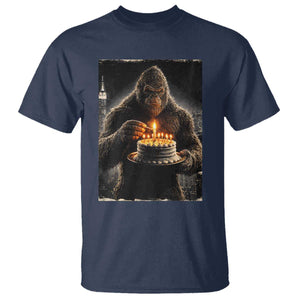 Funny Birthday Bigfoot T Shirt Sasquatsch Bday Party Vintage Graphic Japanese Art TS10 Navy Print Your Wear