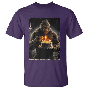 Funny Birthday Bigfoot T Shirt Sasquatsch Bday Party Vintage Graphic Japanese Art TS10 Purple Print Your Wear