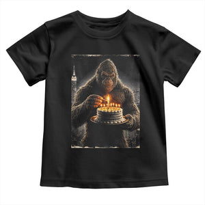 Funny Birthday Bigfoot Toddler T Shirt Sasquatsch Bday Party Vintage Graphic Japanese Art TS10 Black Print Your Wear