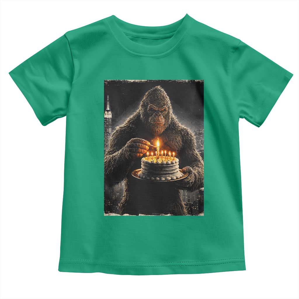Funny Birthday Bigfoot Toddler T Shirt Sasquatsch Bday Party Vintage Graphic Japanese Art TS10 Irish Green Print Your Wear