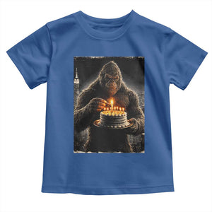Funny Birthday Bigfoot Toddler T Shirt Sasquatsch Bday Party Vintage Graphic Japanese Art TS10 Royal Blue Print Your Wear