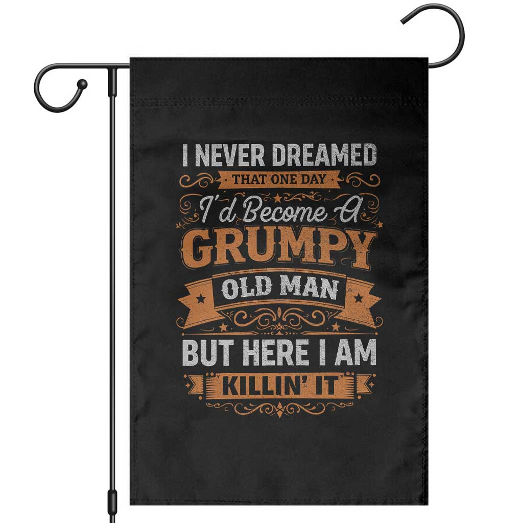 Funny Man Saying Garden Flag Become A Grumpy Old Man Grandpa Dad TS10 Black Print Your Wear