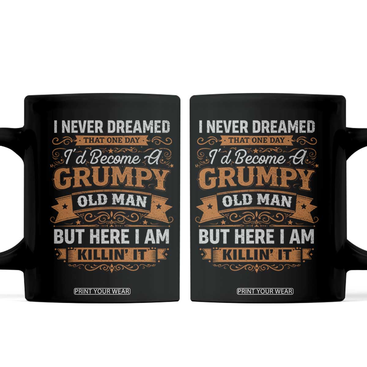 Funny Man Saying Coffee Mug Become A Grumpy Old Man Grandpa Dad TS10 Black Print Your Wear